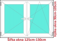 Okna O+OS SOFT šířka 125 a 130cm x výška 90-105cm